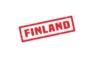 Caoutchouc de timbre de Finlande avec style grunge sur fond blanc vecteur