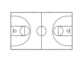 signe de terrain de basket-ball pour le site Web, les applications, l'illustration d'art, le pictogramme ou l'élément de conception graphique. illustration vectorielle vecteur