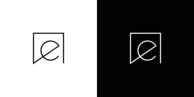création de logo simple et moderne lettre ne initiales vecteur