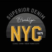 typographie de la ville de new york pour illustration de conception de t-shirt vecteur