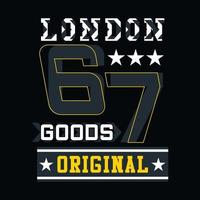 T-shirt de conception de typographie de Londres pour l'impression de t-shirt, illustration vectorielle vecteur