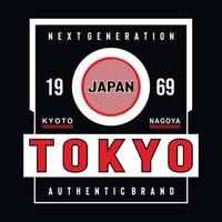 tokyo japon typographie design tee pour t-shirt - illustration vectorielle vecteur