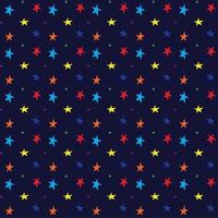 étoile colorée dans le motif darkbluesky sans couture vecteur