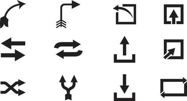 icônes de flèche sous forme d'icônes plates de ligne de croissance. vecteur libre