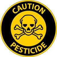 signe de symbole de pesticide de prudence sur le fond blanc vecteur