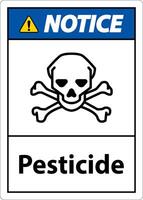 Remarquez le signe du symbole des pesticides sur fond blanc vecteur