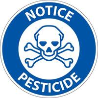 Remarquez le signe du symbole des pesticides sur fond blanc vecteur