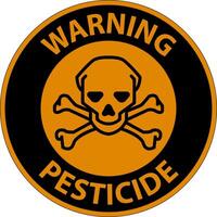 signe de symbole de pesticide d'avertissement sur fond blanc vecteur