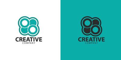 modèle minimaliste de logo d'entreprise créative vecteur