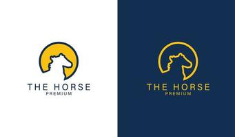 le modèle de logo de cheval design minimaliste vecteur