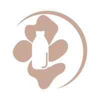 création d'icône logo lait frais vecteur