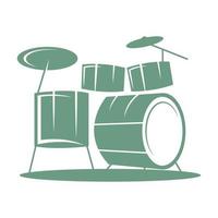 illustration d'icône design plat tambour vecteur
