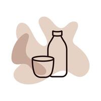 création d'icône logo lait frais vecteur