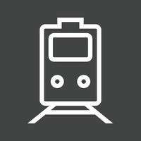 icône inversée de la ligne de chemin de fer vecteur