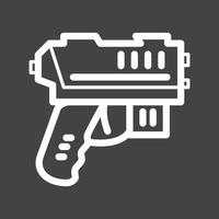 icône inversée de la ligne des armes à feu vecteur