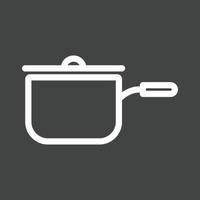 icône inversée de la ligne de la casserole vecteur