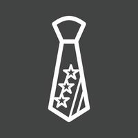 icône inversée de ligne de cravate vecteur