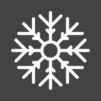 icône inversée de ligne de flocon de neige vecteur