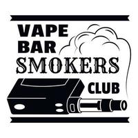 logo du club de vape des fumeurs, style simple vecteur