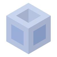 icône de cube wifi, style isométrique vecteur