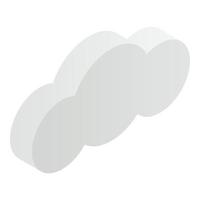 icône de nuage moderne de données, style isométrique vecteur