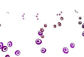 disposition de vecteur violet clair avec des formes de cercle.