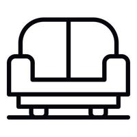 icône de fauteuil vivant, style de contour vecteur