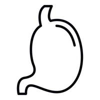 icône de l'estomac humain, style de contour vecteur
