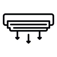 icône de l'unité de climatisation, style de contour vecteur