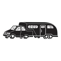 icône de camping-car de voiture rétro, style simple vecteur