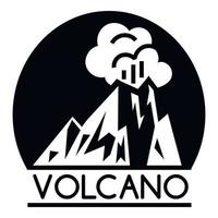 logo de lave volcanique, style simple vecteur