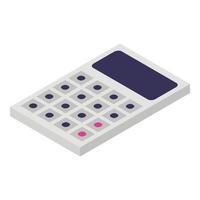 icône de la calculatrice, style isométrique vecteur