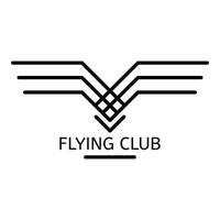 logo de l'aéroclub, style de contour vecteur