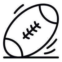 icône de ballon de football américain, style de contour vecteur
