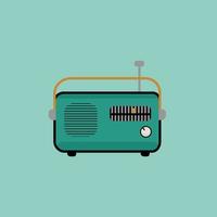 illustration d'icône radio, style cartoon plat, conception de vecteur radio