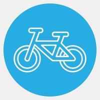 vélo d'icône. éléments de transport. icônes de style bleu. bon pour les impressions, les affiches, le logo, le signe, la publicité, etc. vecteur