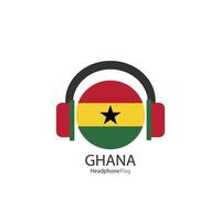 vecteur de drapeau de casque ghana sur fond blanc.