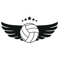 illustration du logo du championnat de volleyball avec une balle vecteur