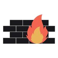 illustration de logo de feu vecteur