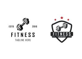 modèle de conception de logo de fitness et de gym. vecteur