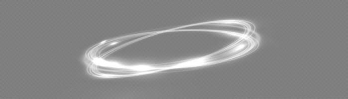 fond de vecteur d'effet de lignes brillantes blanches brillantes. lignes blanches lumineuses de vitesse. effet lumineux lumineux. vague de traînée lumineuse, ligne de trace de chemin de feu et tourbillon de courbe d'incandescence.