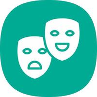conception d'icône vectorielle de masques de théâtre vecteur