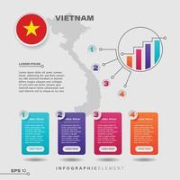 Élément d'infographie graphique vietnam vecteur