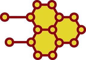 conception d'icône de vecteur de structure moléculaire