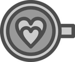 conception d'icône de vecteur de coeur de café