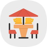conception d'icône de vecteur de terrasse de café