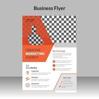 conception de flyer d'entreprise et modèle de couverture de brochure d'agence de marketing numérique avec photo vecteur gratuit