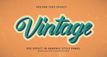 effet de texte modifiable style vintage vecteur