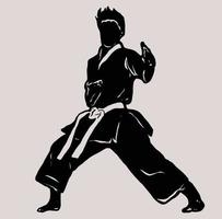 illustration logo vecteur taekwondo coup de pied