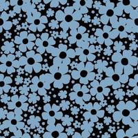 motif abstrait sans couture avec fleurs bleues. illustration florale lumineuse vecteur